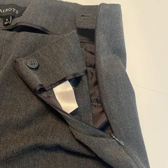 Talbots Refined Bi-Stretch Straight-Leg Pants Charcoal Grey Heather Size 8 - Picture 7 of 13